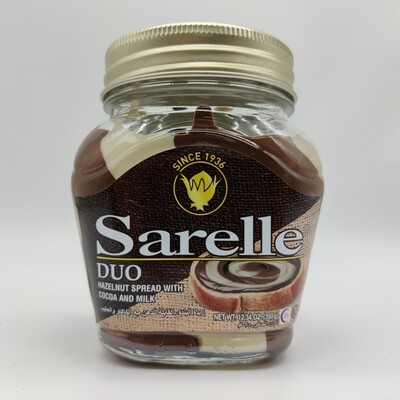 Sarelle Duo Hazelnut Spread W Cocoa & Milk 350G Sarelle Duo Hazelnut Spread W Cocoa & Milk 350G