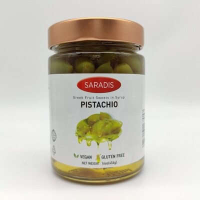 Saradis Pistachios Sweet Preserves 454g - Antep Fistik Receli - Halal- Vegan