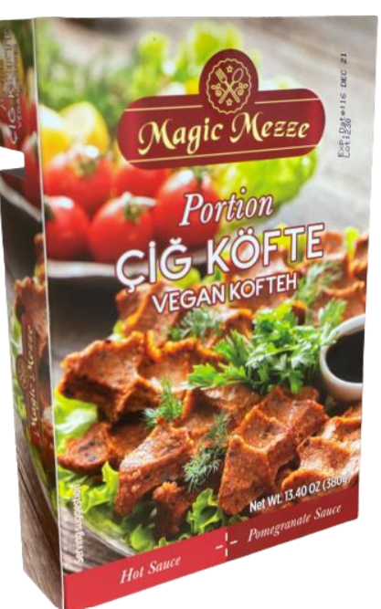 Magic Mezze Cig Kofte 380g Vacuum Pack With Sauces - Meatless Raw Meatball-
