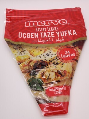 MERVE Pastry Leaves Taze Ucgen Yufka 24 Leaves 400g