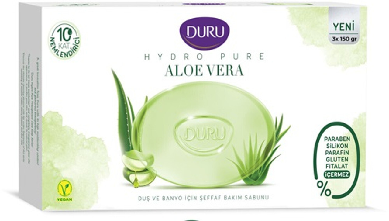DURU Hydro Pure Bar Soap Aloevera 150g x3pcs