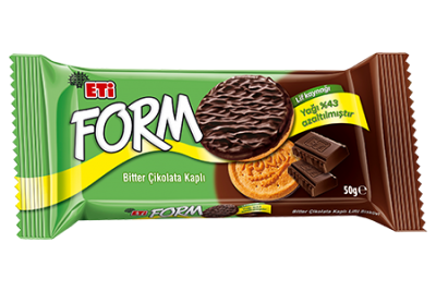 ETİ Form Chocolate Covered Biscuit With Fibre 50 gr