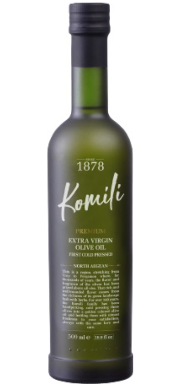 Komili Extra Virgin Olive Oil (First Cold Pressed) 500mL Glass