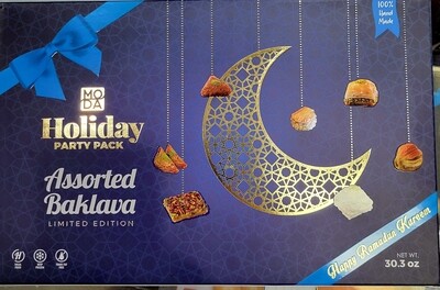 Mixed  Assorted Baklava with ramadan  Box 30 oz by moda