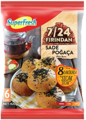 SUPERFRESH Turkish Pastry (Pogaca) Plain 75g x6pcs