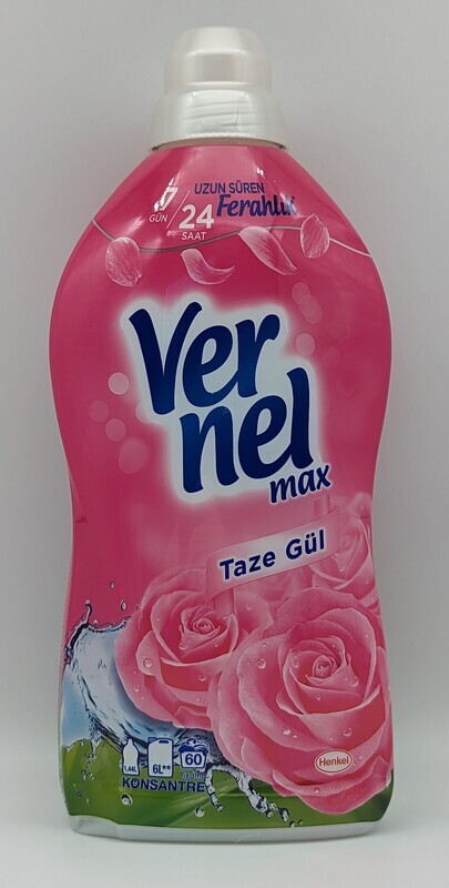 VERNEL Max Taze Gul Konsantre Yumusatici - Fresh Rose Concentrated Softener 1440mL