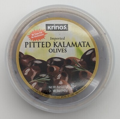 KRINOS Pitted Kalamata Olives 8oz Cups