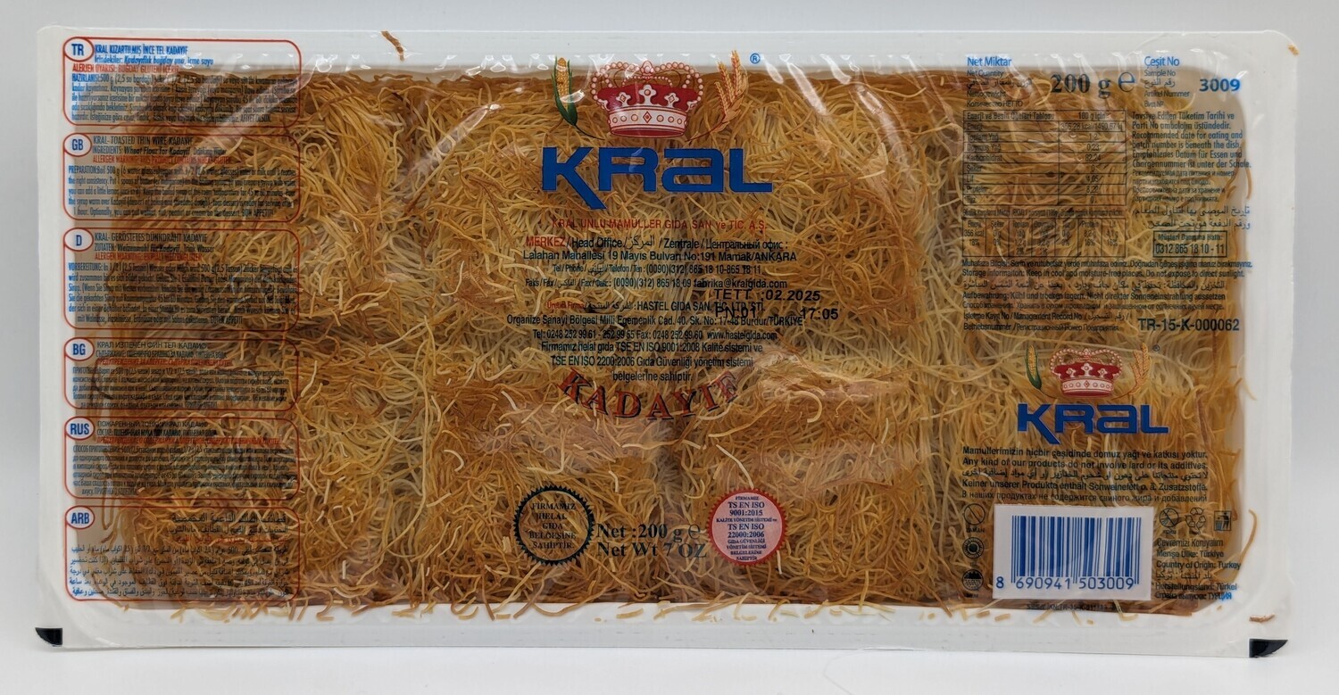 KRAL Roasted Kadayif 200g (Kizarmis Kadayif)