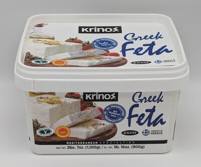 KRINOS Greek Organic Feta Cheese 900g Tub