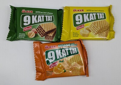 ULKER 9 Kat Tat Wafers with Cream - Kremali Gofret 39g