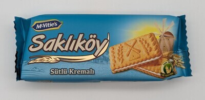 ULKER Saklikoy Sandwich Biscuits with Milk and Oat - Sutlu Kremali Sandvic Biskuvi 100g