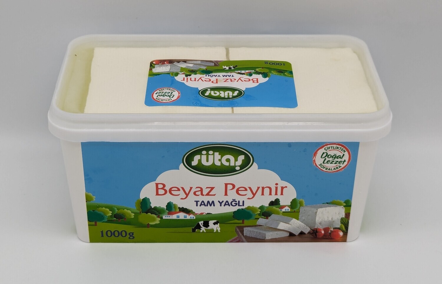 SUTAS Full Fat White Feta Cheese 1kg