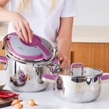 KARACA Orbit 4+6 L Duduklu Tencere - Pressure Cooker Seti Violet