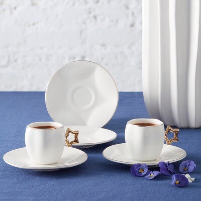 KARACA Star 6 Person Kahve Fincani - Turkish Coffee Set