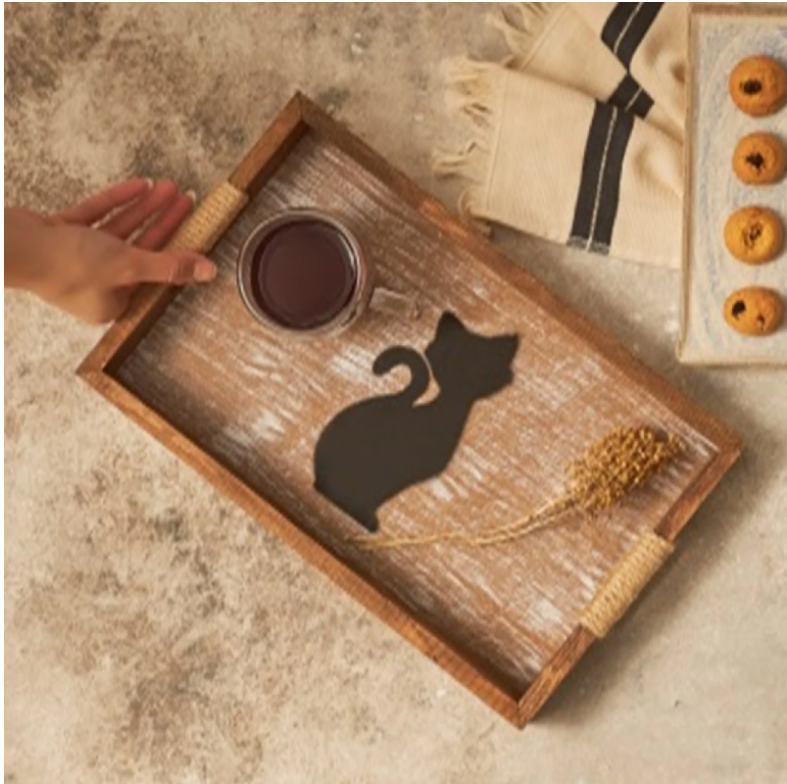 KARACA Egesta Cat Decorative Tray