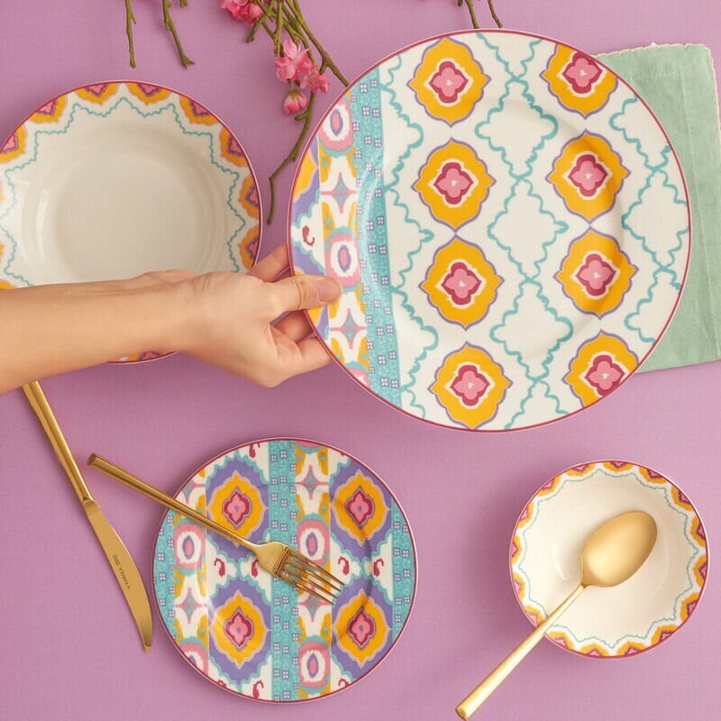 KARACA Chevron 24pcs Yemek Takimi - Dinnerware Set
