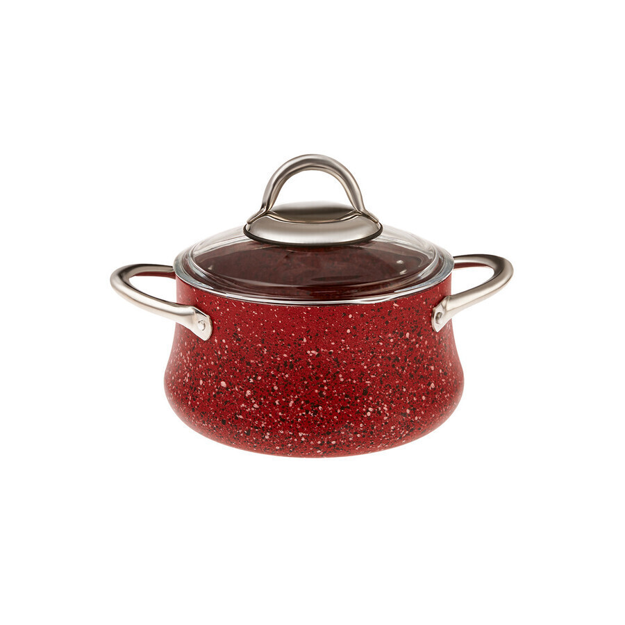 KARACA Bio Granit Bereket Induction Based Red 7 Pieces Pro Cookware Set Non-toxic