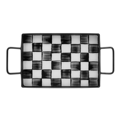 KARACA Dama Blcak Metal Tray