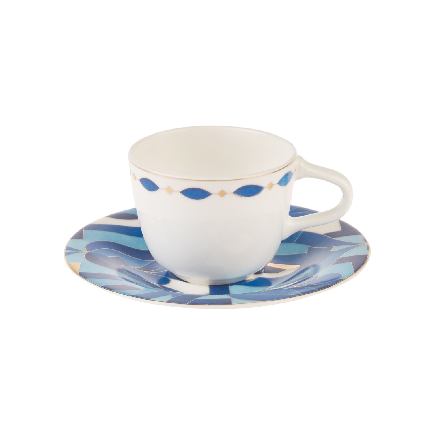 KARACA Fine Pearl Azur Coffee Cup For 6 Persons