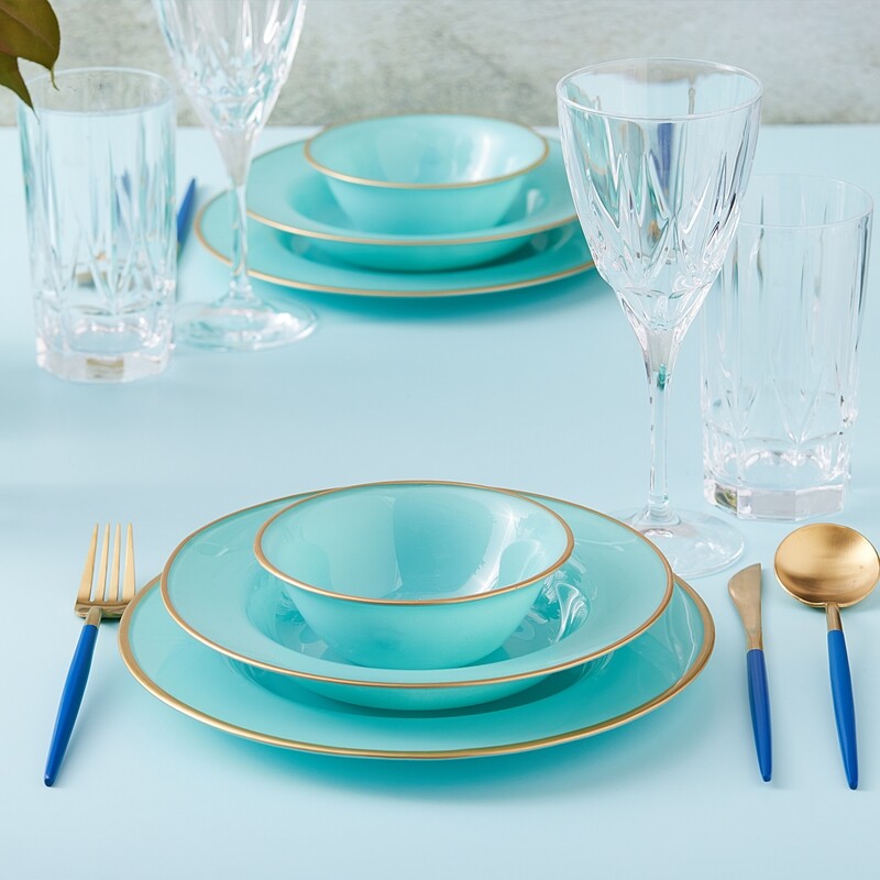 KARACA Retro V3 Mint 18pcs Dinnerware Set