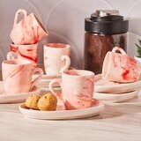 KARACA Siraye Red Coffee Cup For 6 Persons