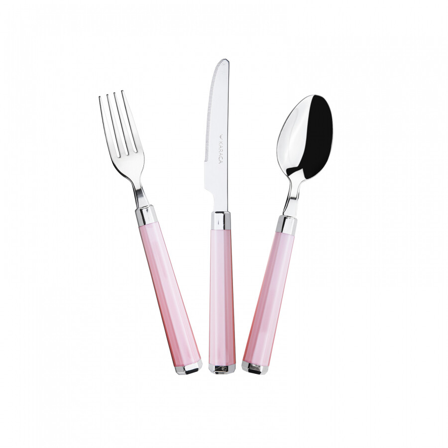 KARACA Freya Pink 18 Pieces Cutlery Set Set