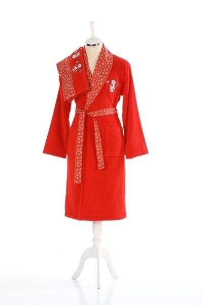 OZDILEK Kartopu(nak) Kirmizi Free Set - Large Bornoz - Bathrobe