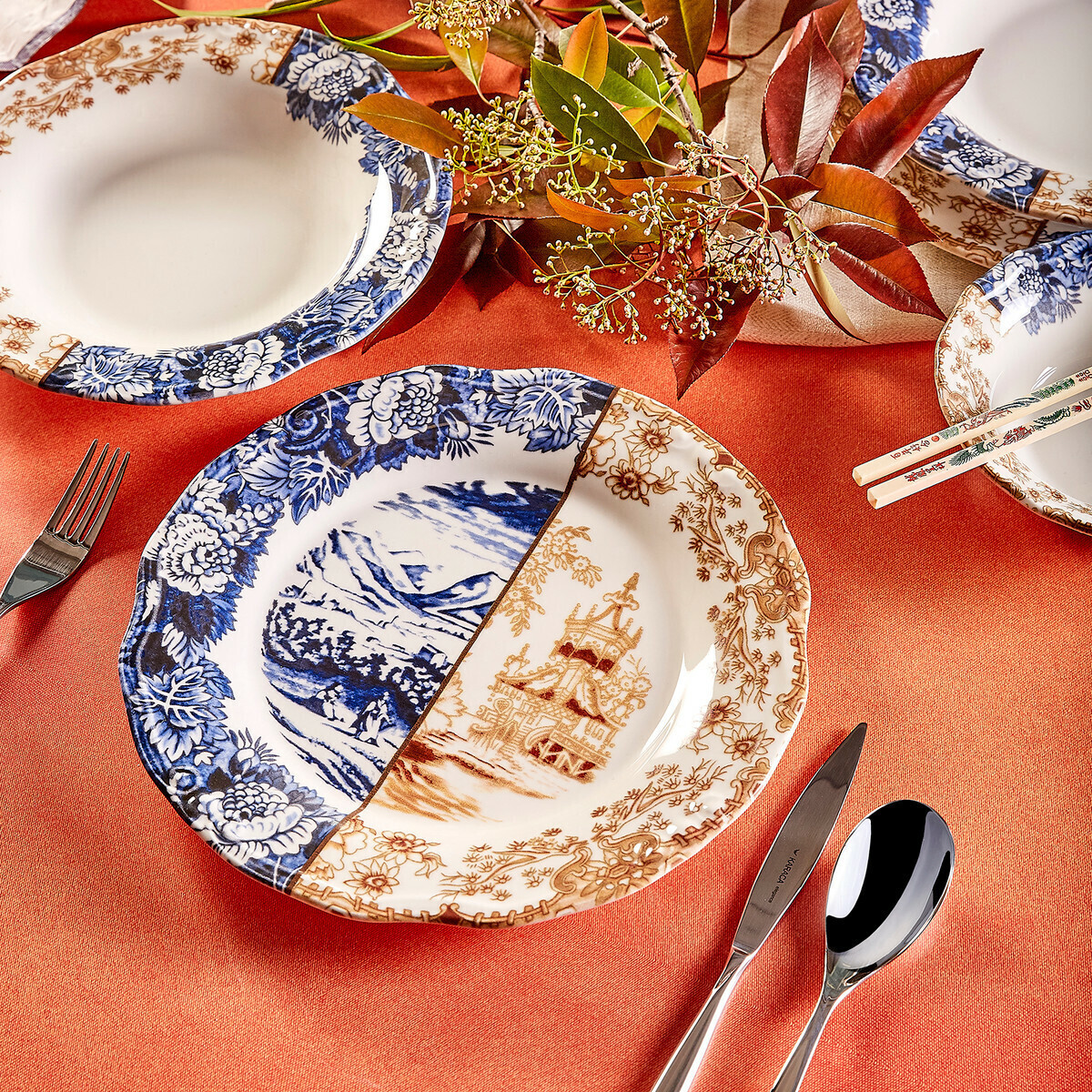 Open Box - KARACA Blue Coffee 11 Pieces Dinnerware