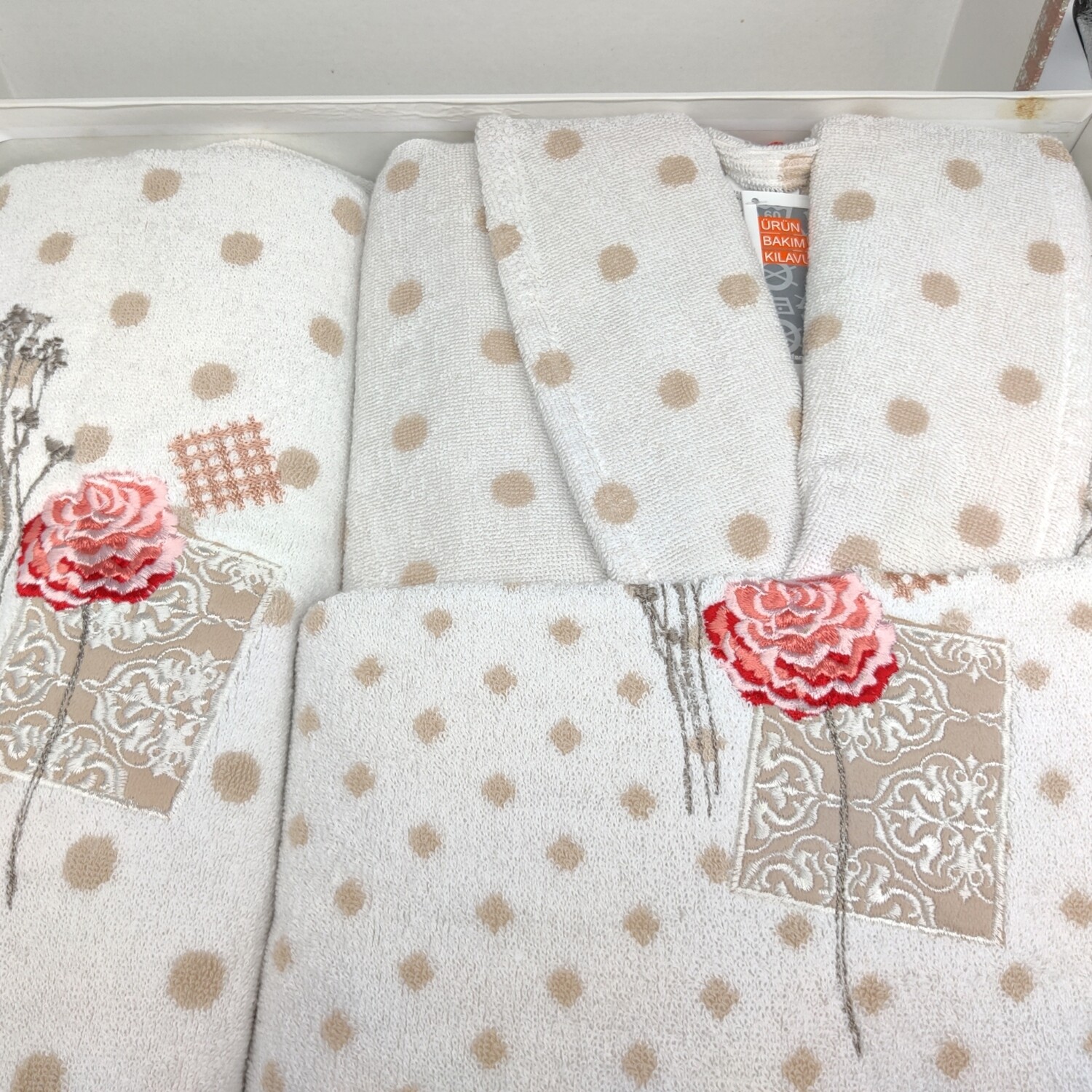 OZDILEK Perlina Beyaz First Set - Bornoz - Bathrobe