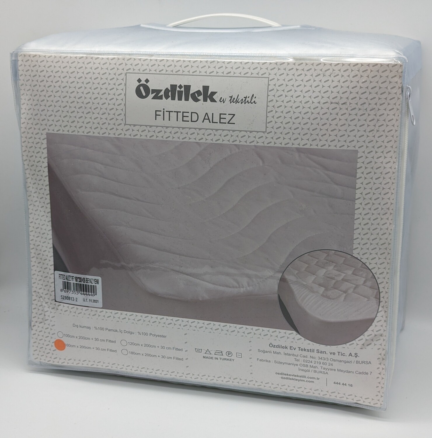 OZDILEK Fitted Alez Ranforce 160cm *200cm 35 Beyaz Yeni Cift Kisilik