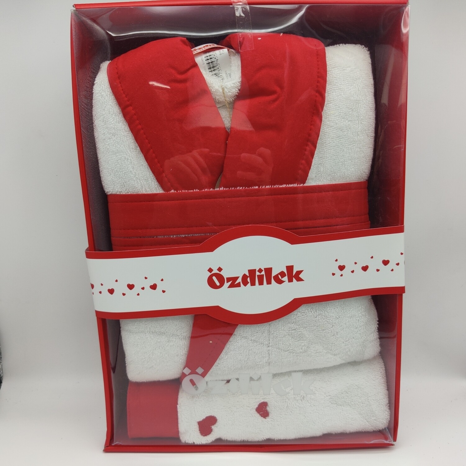 OZDILEK Sevgi Beyaz Free Set - Large Bornoz - Bathrobe