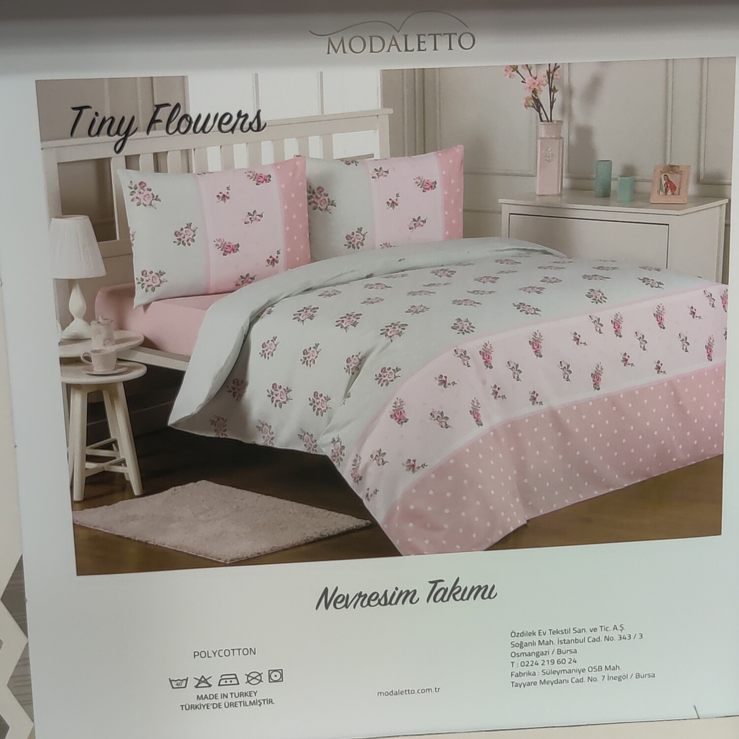 OZDILEK Nevresim Takimi - Linen Set.m.fashion Pc Tek Kisilik - Twin Pmb Tiny Flowers