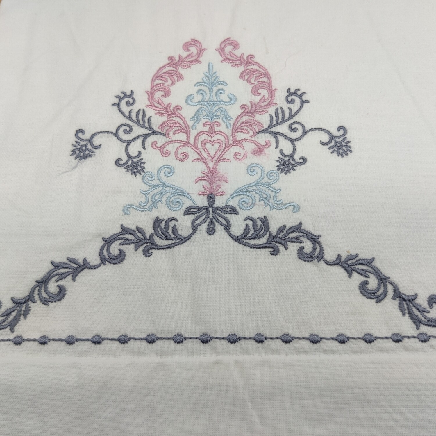 OZDILEK Nevresim Takimi - Linen Set Ak Cift Kisilik - Queen Boutiqie Damask Nakisli