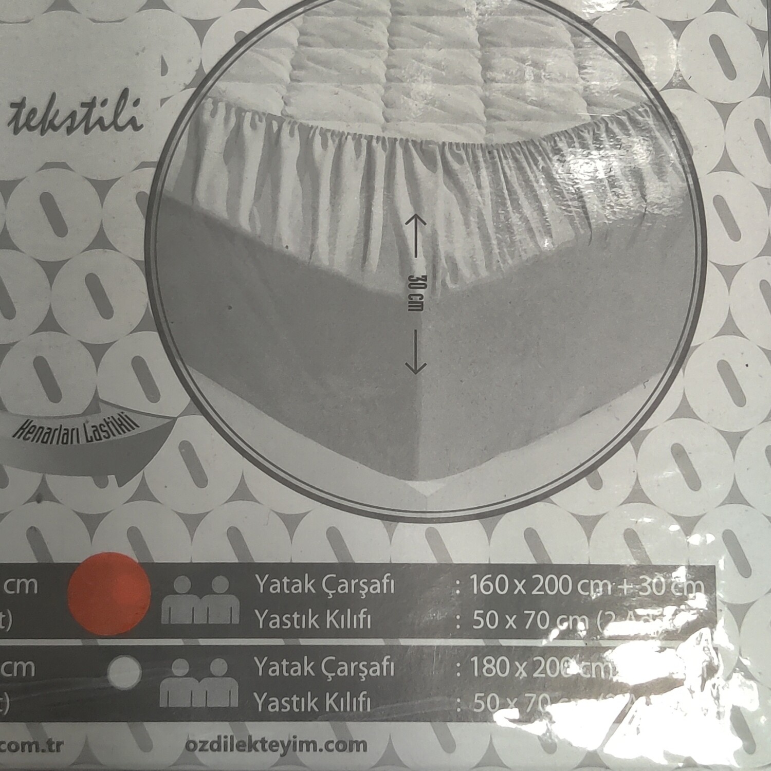 OZDILEK Carsaf Fitted Yastikli - With Pillows Ranforce 160*200 Beyaz Trendy