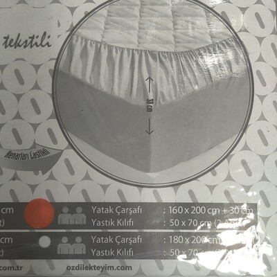 OZDILEK Carsaf Fitted Yastikli - With Pillows Ranforce 160*200 Beyaz Trendy