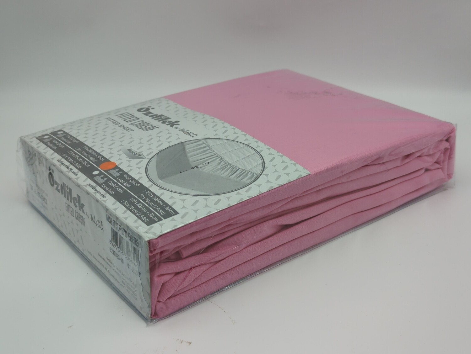 OZDILEK Carsaf Fitted Yastikli - With Pillows Ranforce 160*200 Pembe Trendy