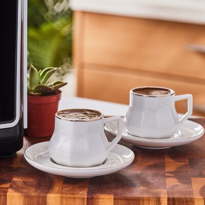 KARACA Nap 6 Kisilk Kahve Fincani - Turkish Coffee Set for 6 People
