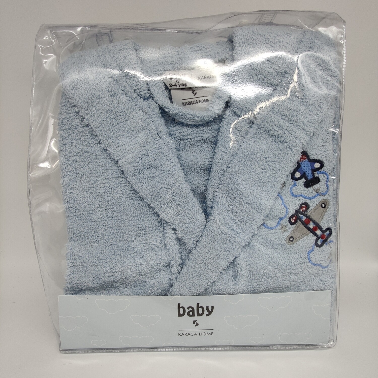 Airship 2-4 Ages Bathrobe-blue