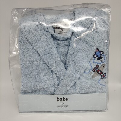 Airship 2-4 Ages Bathrobe-blue