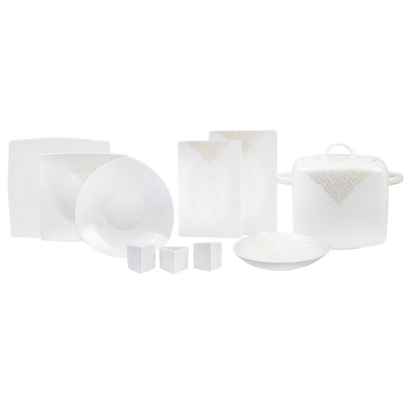 KARACA Sila Sila Cream 60pcs Dinnerware Set- Open box