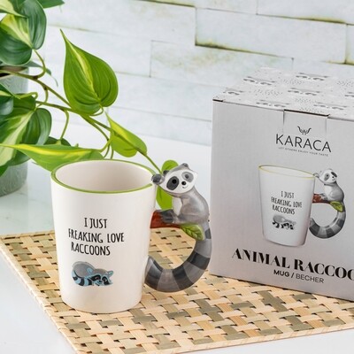 KARACA Animal Raccoon Mug