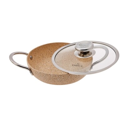 KARACA Bio Granit 6 Pieces Egg Cookware Pan Set Brown Stone