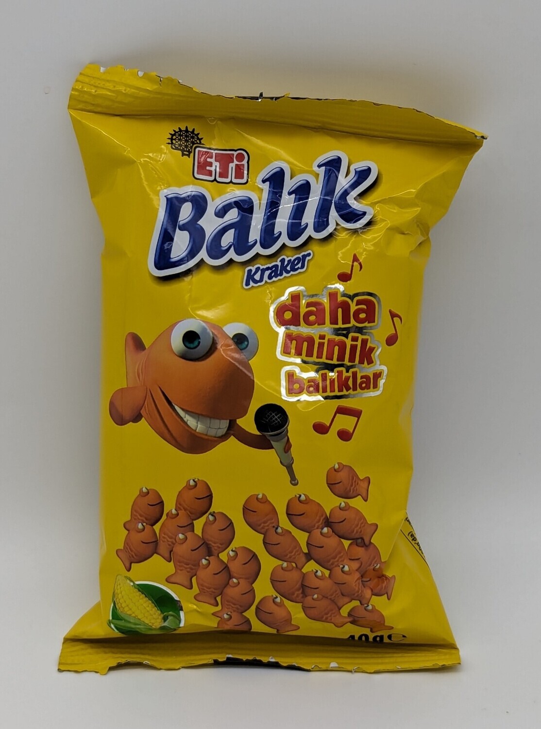 ETI Fish-shaped Crackers with Corn - Misirli Balik Kraker 40g