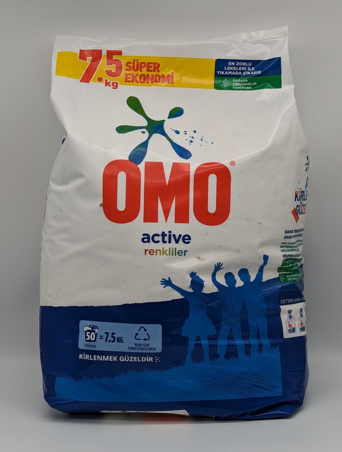 OMO Wash Powder Detergent Active Fresh Colorful - Toz Camasir Deterjani Renkliler 7.5kg