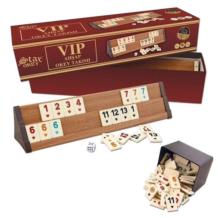 STAR Ahsep Okey Takimi - Wooden Okey Set