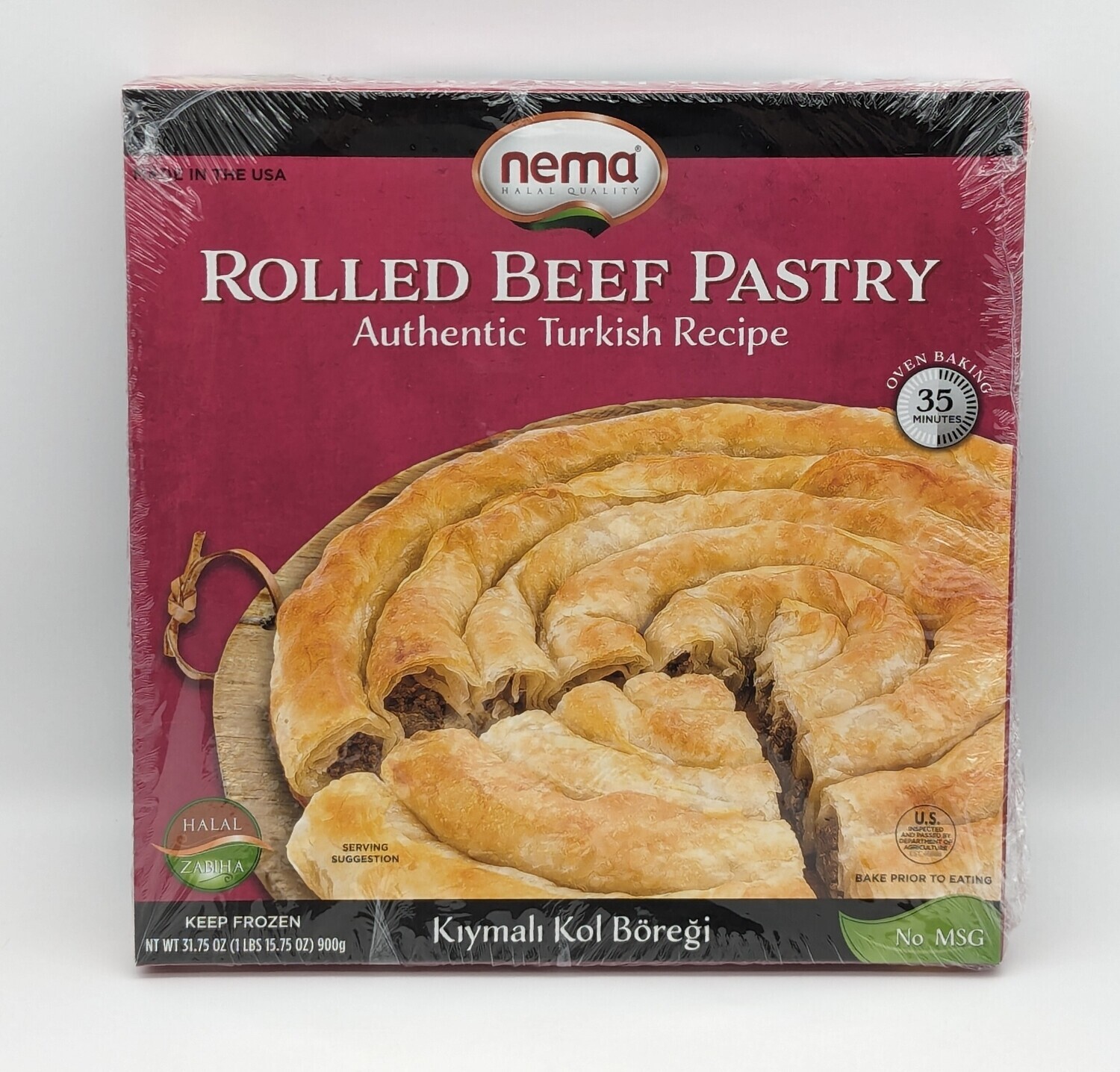 NEMA Rolled Beef Pastry - Kiymali Kol Boregi 900g