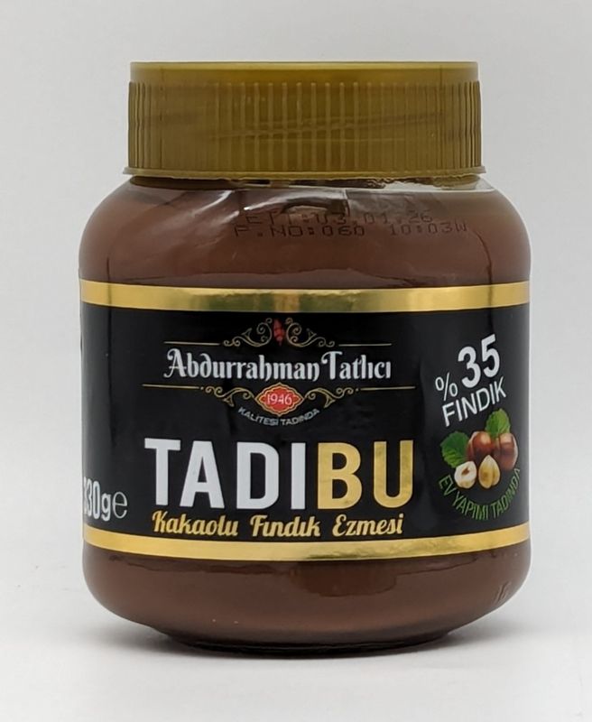 ABDURRAHMAN TATLICI Tadibu Kakaolu Findik Ezmesi - Hazelnut Paste with Cocoa 330g