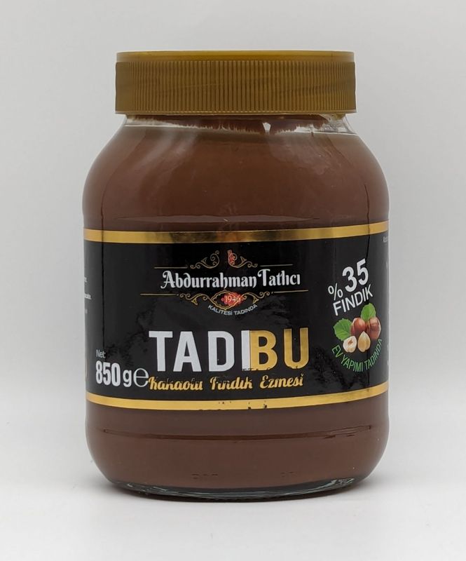 ABDURRAHMAN TATLICI Tadibu Kakaolu Findik Ezmesi - Hazelnut Paste with Cocoa 850g