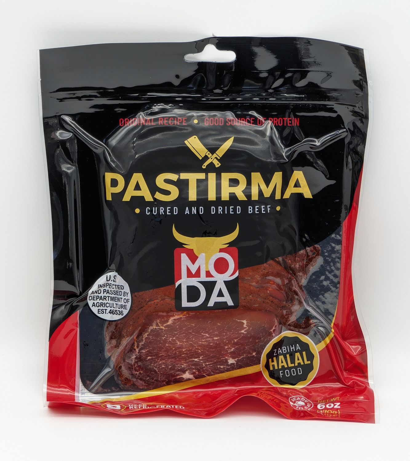 MODA Halal Sliced Dried Beef Pastrami - Dilimli Pastirma 6oz (170g)