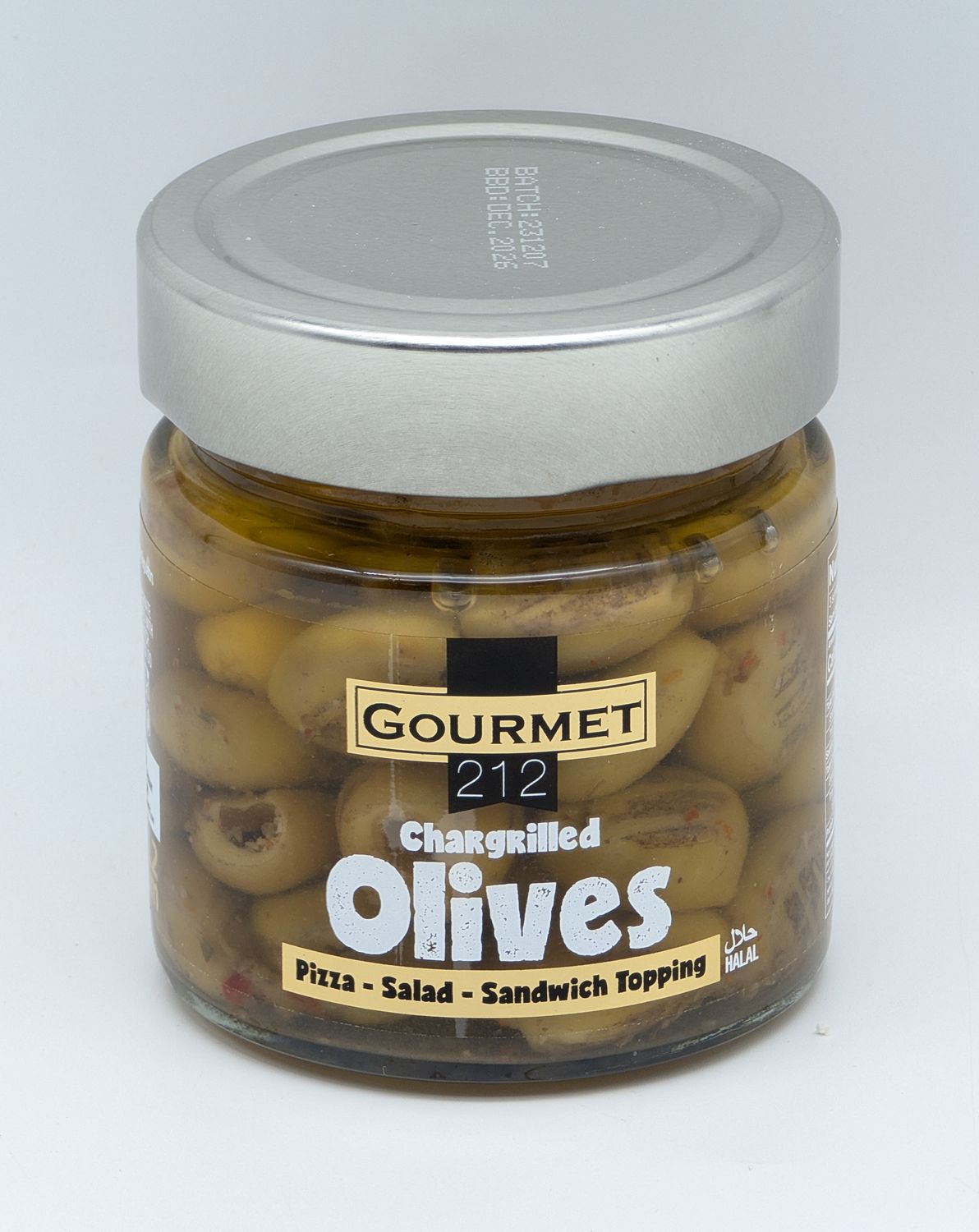 GURME 212 Gourmet Chargrilled Green Olives 7oz